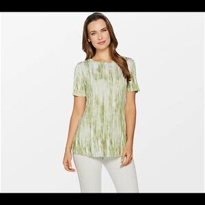 Lisa Rinna printed knit top with back detail